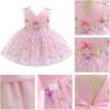 imageIDOPIP Toddler Baby Girls Shiny Butterfly Tutu Dress Princess Birthday Party Pageant Flower Girl Wedding VBackless DressesPink  Shiny