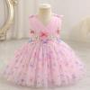 imageIDOPIP Toddler Baby Girls Shiny Butterfly Tutu Dress Princess Birthday Party Pageant Flower Girl Wedding VBackless DressesPink  Shiny