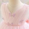 imageIDOPIP Toddler Baby Girls Shiny Butterfly Tutu Dress Princess Birthday Party Pageant Flower Girl Wedding VBackless DressesPink