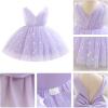 imageIDOPIP Toddler Baby Girls Shiny Butterfly Tutu Dress Princess Birthday Party Pageant Flower Girl Wedding VBackless DressesPurple