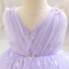 imageIDOPIP Toddler Baby Girls Shiny Butterfly Tutu Dress Princess Birthday Party Pageant Flower Girl Wedding VBackless DressesPurple