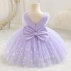 imageIDOPIP Toddler Baby Girls Shiny Butterfly Tutu Dress Princess Birthday Party Pageant Flower Girl Wedding VBackless DressesPurple