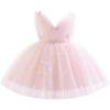 imageIDOPIP Toddler Baby Girls Shiny Butterfly Tutu Dress Princess Birthday Party Pageant Flower Girl Wedding VBackless DressesPink