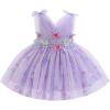 imageIDOPIP Toddler Baby Girls Shiny Butterfly Tutu Dress Princess Birthday Party Pageant Flower Girl Wedding VBackless DressesPurple  Shiny