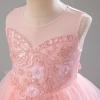 imageIDOPIP Sequin Flower Girl Dress for Wedding Pageant Tulle Ball Gown Prom Kids Princess Birthday Party Bridesmaid Maxi DressesPink