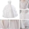 imageIDOPIP Sequin Flower Girl Dress for Wedding Pageant Tulle Ball Gown Prom Kids Princess Birthday Party Bridesmaid Maxi DressesWhite