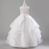 imageIDOPIP Sequin Flower Girl Dress for Wedding Pageant Tulle Ball Gown Prom Kids Princess Birthday Party Bridesmaid Maxi DressesWhite