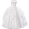 imageIDOPIP Sequin Flower Girl Dress for Wedding Pageant Tulle Ball Gown Prom Kids Princess Birthday Party Bridesmaid Maxi DressesWhite
