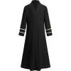 imageIDOPIP Muslim Dress for Girls Islamic Prayer Abaya Long Sleeve Cardigan Kaftan Robe Dresses with Hijab Ramadan Dubai OutfitsBlack