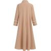 imageIDOPIP Muslim Dress for Girls Islamic Prayer Abaya Long Sleeve Cardigan Kaftan Robe Dresses with Hijab Ramadan Dubai OutfitsChampagne