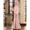 imageIDOPIP Muslim Dress for Girls Islamic Prayer Abaya Long Sleeve Cardigan Kaftan Robe Dresses with Hijab Ramadan Dubai OutfitsPink