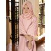 imageIDOPIP Muslim Dress for Girls Islamic Prayer Abaya Long Sleeve Cardigan Kaftan Robe Dresses with Hijab Ramadan Dubai OutfitsPink