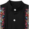 imageIDOPIP Mexican Shirts for Boys Guayabera Shirts Traditional Embroidered Mexico Shirt Kids Short Sleeve Button Down TShirtsBlack