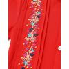 imageIDOPIP Mexican Shirts for Boys Guayabera Shirts Traditional Embroidered Mexico Shirt Kids Short Sleeve Button Down TShirtsRed