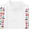 imageIDOPIP Mexican Shirts for Boys Guayabera Shirts Traditional Embroidered Mexico Shirt Kids Short Sleeve Button Down TShirtsWhite