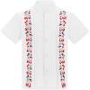 imageIDOPIP Mexican Shirts for Boys Guayabera Shirts Traditional Embroidered Mexico Shirt Kids Short Sleeve Button Down TShirtsWhite