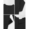 imageIDOPIP Muslim Dress for Girls Islamic Prayer Abaya Long Sleeve Chiffon Kaftan Robe Dresses with Hijab Ramadan Dubai OutfitsBlack