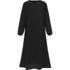 imageIDOPIP Muslim Dress for Girls Islamic Prayer Abaya Long Sleeve Chiffon Kaftan Robe Dresses with Hijab Ramadan Dubai OutfitsBlack