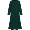 imageIDOPIP Muslim Dress for Girls Islamic Prayer Abaya Long Sleeve Chiffon Kaftan Robe Dresses with Hijab Ramadan Dubai OutfitsGreen