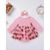 imageIDOPIP Baby Girls Strawberry Butterfly 1st Birthday Outfit Berry One Romper Smocked Ruffle Tutu Dress with Headband ClothesPink Strawberry