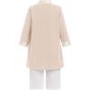 imageIDOPIP Muslim Baby Boys Outfits Embroidered Ramadan Eid Thobe Robe with Pants Long Sleeve Arabic Islamic Kaftan Abaya ClothesApricot  White