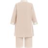 imageIDOPIP Muslim Baby Boys Outfits Embroidered Ramadan Eid Thobe Robe with Pants Long Sleeve Arabic Islamic Kaftan Abaya ClothesApricot