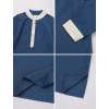 imageIDOPIP Muslim Baby Boys Outfits Embroidered Ramadan Eid Thobe Robe with Pants Long Sleeve Arabic Islamic Kaftan Abaya ClothesNavy Blue  White