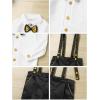 imageIDOPIP Baptism Christening Outfits for Boys Toddler Baby Wedding Birthday Outfit Gentleman Bowtie Shirt Suspenders Pants SuitBlack