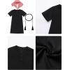 imageIDOPIP Muslim Baby Boys Ramadan Eid Outfit Kaftan Thobe Arabic Islamic Abaya Dubai Robe Prayer Clothes with Head Scarf  RopeBlack  Red