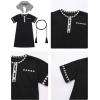 imageIDOPIP Muslim Baby Boys Ramadan Eid Outfit Kaftan Thobe Arabic Islamic Abaya Dubai Robe Prayer Clothes with Head Scarf  RopeBlack
