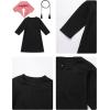 imageIDOPIP Muslim Baby Boys Prayer Clothes Kaftan Thobe Arabic Islamic Abaya Dubai Robe with Head Scarf  Rope Ramadan Eid OutfitBlack