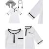 imageIDOPIP Muslim Baby Boys Prayer Clothes Kaftan Thobe Arabic Islamic Abaya Dubai Robe with Head Scarf  Rope Ramadan Eid OutfitWhite  Black