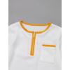 imageIDOPIP Muslim Baby Boys Prayer Clothes Kaftan Thobe Arabic Islamic Abaya Dubai Robe with Head Scarf  Rope Ramadan Eid OutfitWhite  Gold