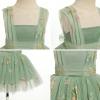 imageToddler Baby Flower Girls Sequins Bowknot High Low Tutu Dress Petal Lace Princess Pageant Wedding Birthday Party Formal GownGreen Embroidery