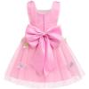 imageToddler Baby Flower Girls Sequins Bowknot High Low Tutu Dress Petal Lace Princess Pageant Wedding Birthday Party Formal GownPink Butterfly  Bow