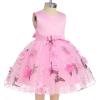 imageToddler Baby Flower Girls Sequins Bowknot High Low Tutu Dress Petal Lace Princess Pageant Wedding Birthday Party Formal GownPink Butterfly  Flower