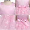 imageToddler Baby Flower Girls Sequins Bowknot High Low Tutu Dress Petal Lace Princess Pageant Wedding Birthday Party Formal GownPink Butterfly  Sequin
