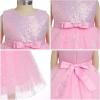 imageToddler Baby Flower Girls Sequins Bowknot High Low Tutu Dress Petal Lace Princess Pageant Wedding Birthday Party Formal GownPink Butterfly  Sparkle