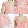 imageToddler Baby Flower Girls Sequins Bowknot High Low Tutu Dress Petal Lace Princess Pageant Wedding Birthday Party Formal GownPink Flower