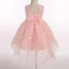 imageToddler Baby Flower Girls Sequins Bowknot High Low Tutu Dress Petal Lace Princess Pageant Wedding Birthday Party Formal GownPink Flower Tulle