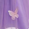 imageToddler Baby Flower Girls Sequins Bowknot High Low Tutu Dress Petal Lace Princess Pageant Wedding Birthday Party Formal GownPurple Butterfly  Bow