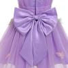 imageToddler Baby Flower Girls Sequins Bowknot High Low Tutu Dress Petal Lace Princess Pageant Wedding Birthday Party Formal GownPurple Butterfly  Bow