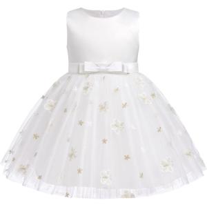 imageToddler Baby Flower Girls Sequins Bowknot High Low Tutu Dress Petal Lace Princess Pageant Wedding Birthday Party Formal GownWhite Butterfly  Lace