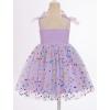 imageBaby Girls Tutu Dress Summer Sleeveless Backless Princess Birthday Party Dresses Sequin Ruffle Tulle Bowknot SundressPurple  Sequin Dot