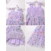 imageBaby Girls Tutu Dress Summer Sleeveless Backless Princess Birthday Party Dresses Sequin Ruffle Tulle Bowknot SundressPurple  Sequin Dot