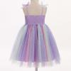 imageBaby Girls Tutu Dress Summer Sleeveless Backless Princess Birthday Party Dresses Sequin Ruffle Tulle Bowknot SundressRainbow Purple