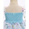 imageIDOPIP Toddler Baby Girls Dresses Long Puff Sleeve Pageant Mesh Tutu Dress Infant Wedding Baptism Photo Shoot Tulle DressBlue Dots