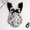 imageIDOPIP Baby Girl 1st Halloween Outfit Pumpkin Ghost Romper Ruffle Backless Bodysuit One Piece Clothes for Cake Smash BirthdayBlack