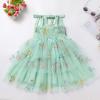 imageIDOPIP Baby Girls Tutu Dress Summer Sleeveless Backless Princess Birthday Party Dresses Smocked Ruffle Tulle Bowknot SundressGreen Floral