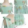 imageIDOPIP Baby Girls Tutu Dress Summer Sleeveless Backless Princess Birthday Party Dresses Smocked Ruffle Tulle Bowknot SundressGreen Floral